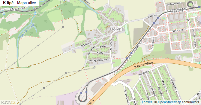 K lípě - mapa ulice