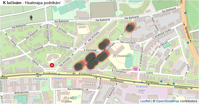 K lučinám - mapa podnikání