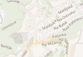 K Matěji v obci Praha - mapa ulice
