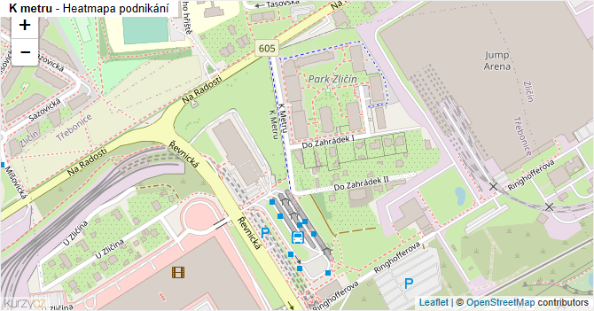 K metru - mapa podnikání