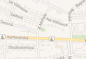 K mohyle v obci Praha - mapa ulice