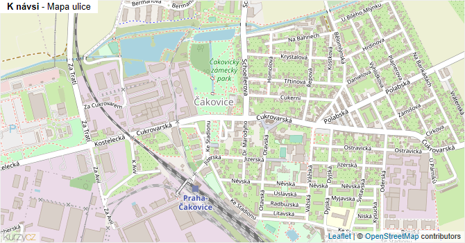 K návsi - mapa ulice