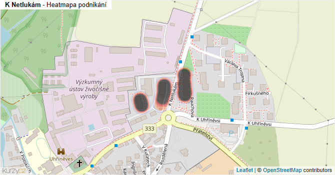 K Netlukám - mapa podnikání