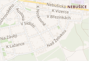 K Noskovně v obci Praha 13 - mapa ulice
