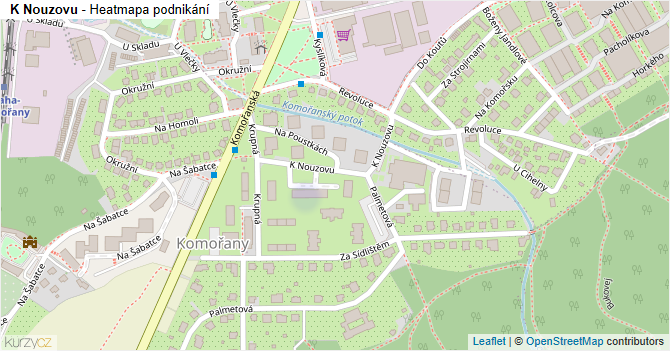 K Nouzovu - mapa podnikání