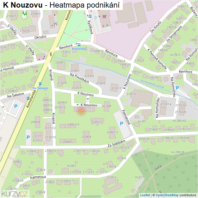 Mapa K Nouzovu - Firmy v ulici.