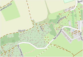 K Obsinám v obci Praha - mapa ulice