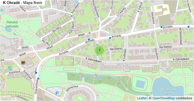 K Ohradě - mapa firem