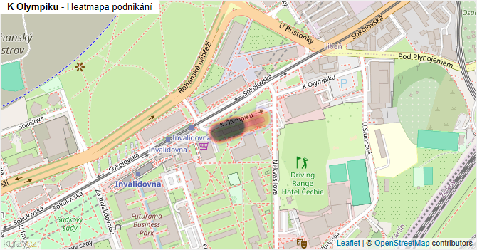 K Olympiku - mapa podnikání