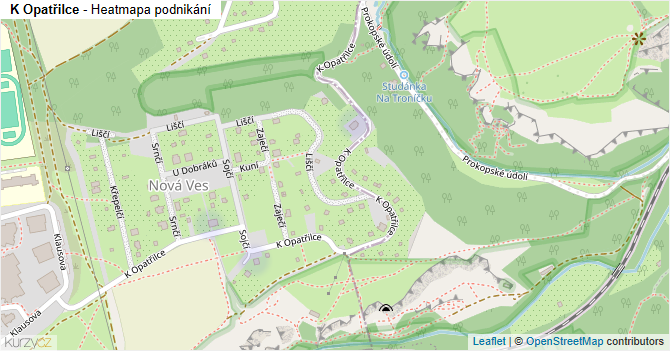 K Opatřilce - mapa podnikání
