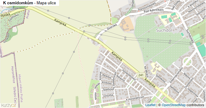 K osmidomkům - mapa ulice