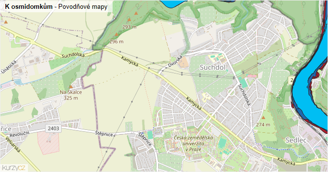 K osmidomkům - záplavové mapy stoleté vody