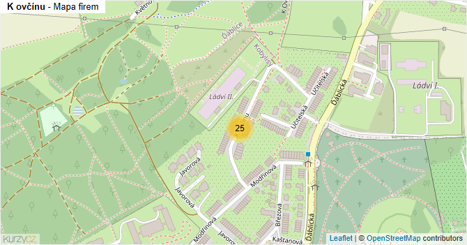 K ovčínu - mapa firem