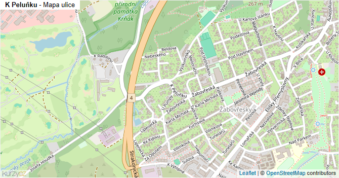 K Peluňku - mapa ulice