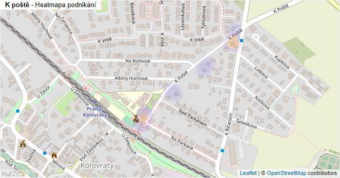 K poště - mapa podnikání
