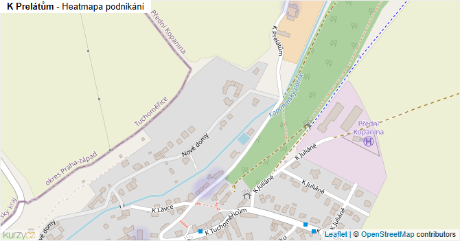K Prelátům - mapa podnikání
