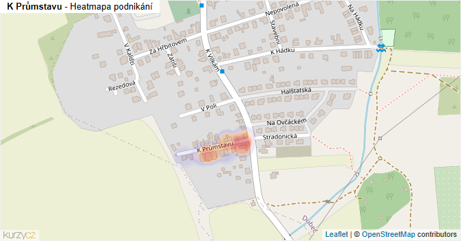 K Průmstavu - mapa podnikání