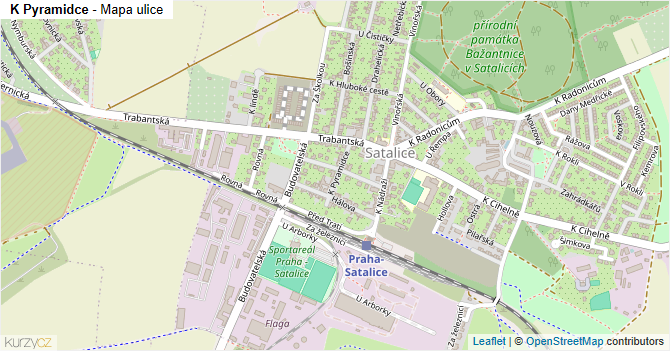 K Pyramidce - mapa ulice