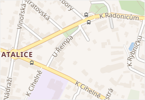 K Radonicům v obci Praha 6 - mapa ulice