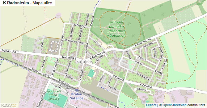 K Radonicům - mapa ulice