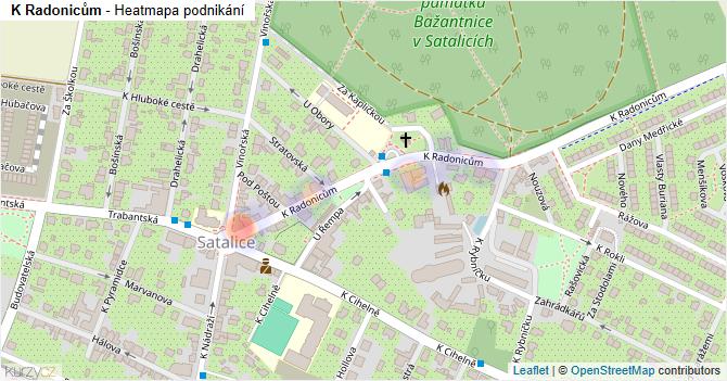 K Radonicům - mapa podnikání