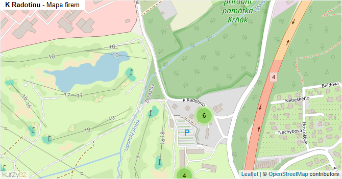 K Radotínu - mapa firem