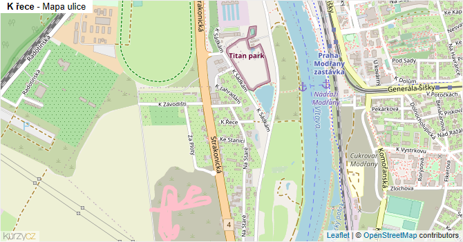 K řece - mapa ulice