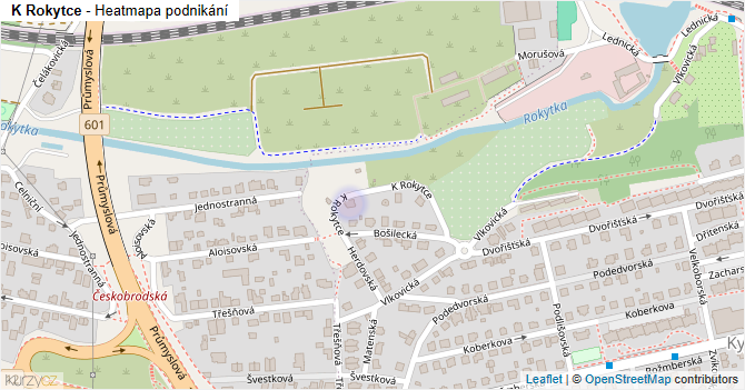 K Rokytce - mapa podnikání