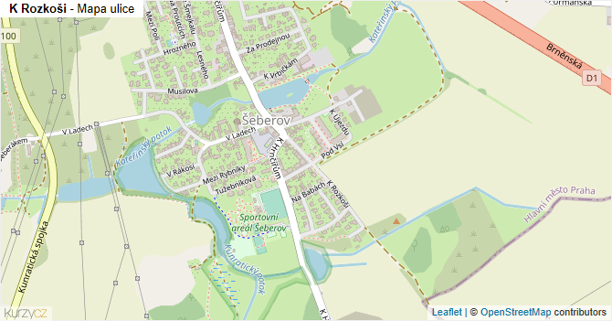 K Rozkoši - mapa ulice