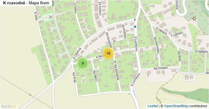 K rozvodně - mapa firem