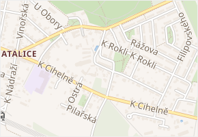 K rybníčku v obci Praha - mapa ulice