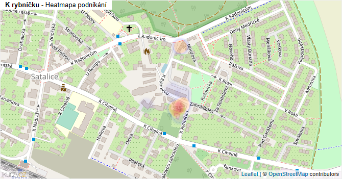 K rybníčku - mapa podnikání