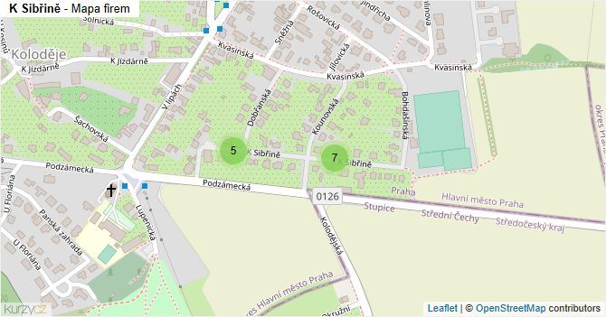 K Sibřině - mapa firem