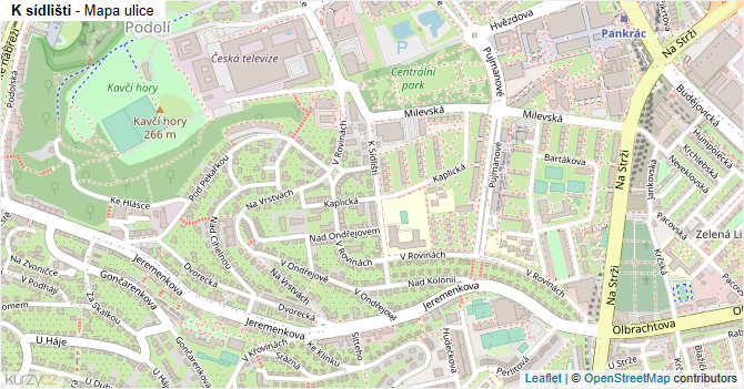 K sídlišti - mapa ulice