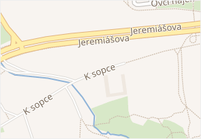 K sopce v obci Praha - mapa ulice
