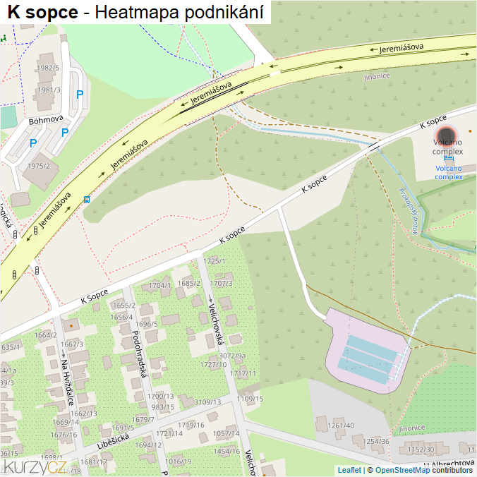 Mapa K sopce - Firmy v ulici.