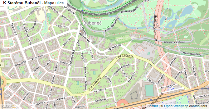 K Starému Bubenči - mapa ulice
