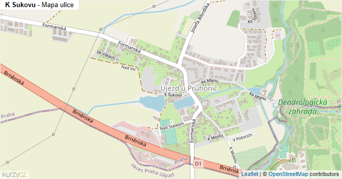 K Sukovu - mapa ulice