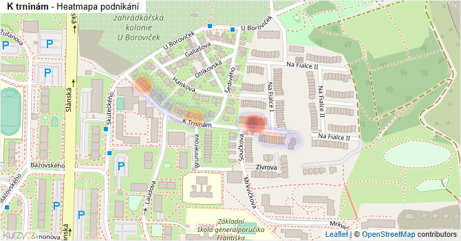 K trninám - mapa podnikání