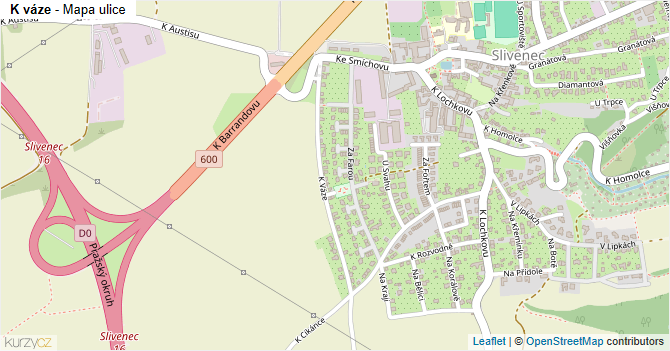 K váze - mapa ulice