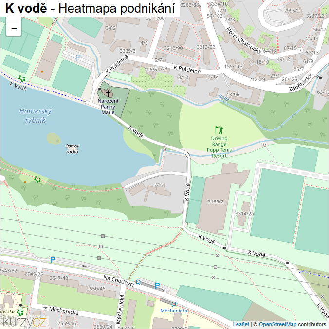 Mapa K vodě - Firmy v ulici.