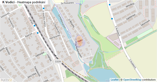 K Vodici - mapa podnikání