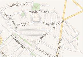 K vrbě v obci Praha 21 - mapa ulice