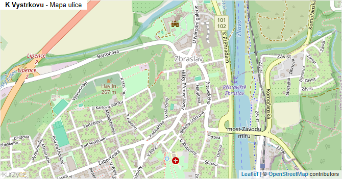 K Vystrkovu - mapa ulice