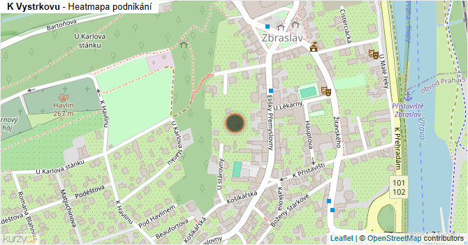 K Vystrkovu - mapa podnikání