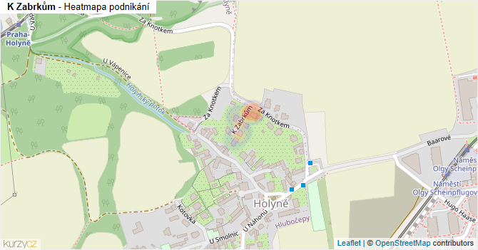 K Zabrkům - mapa podnikání