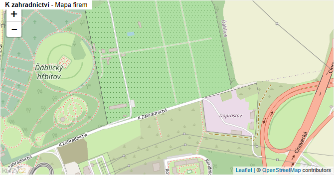 K zahradnictví - mapa firem