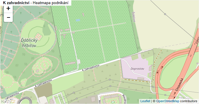 K zahradnictví - mapa podnikání