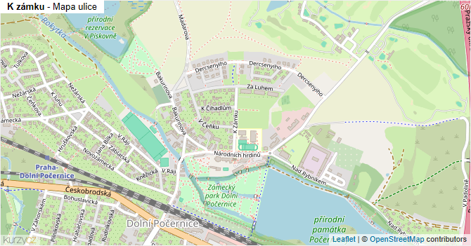 K zámku - mapa ulice