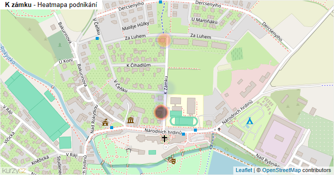 K zámku - mapa podnikání